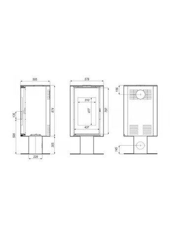 Стальная печь Home ORBIS TOP Белый Defro (370384791)