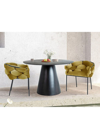 Стіл ANGEL сірий еф.мармуру / чорний мат д.120 ANGELSZC Signal (372178590)