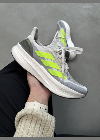 Сірі Осінні кросівки чоловічі adidas ultraboost 5x grey green white | адідас ультрабуст 5х сірі зелені білі No Brand