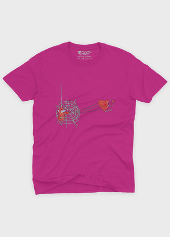 Розовая демисезонная футболка для девочки с принтом супергероя - человек-паук (ts001-1-fuxj-006-014-005-g) Modno