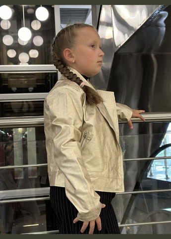 Золотая демисезонная y21003 куртка-косуха из экокожи золота 34 косуха Y-Clu