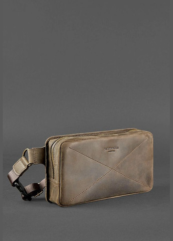 Шкіряна поясна сумка Dropbag Maxi темно-коричнева Crazy Horse (A-026398) BlankNote (327874230)