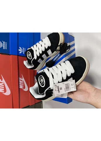 Чорні кросівки чоловічі adidas campus 00s black адідас кампус чорні демісезон No Brand