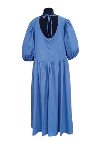 Голубое платье с к/р H&M однотонное