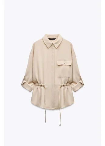 Бежевая рубашка Zara