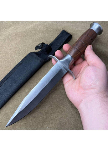 Ніж мисливський туристичний кований 4040 у чохлі Дерев'яна ручка Columbia (346597113)