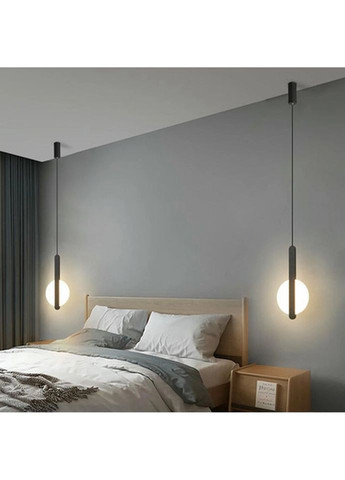 Люстра светодиодная подвесная LED светильник для квартиры на потолок лэд 26498 Черный 65-180х6х20 см. Sunnysky (324396037)