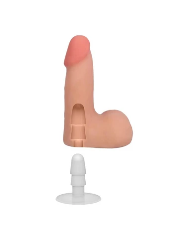 Фалоімітатор Doc Johnson The Realistic Cock ULTRASKYN - 5" with Balls Vanilla (надрив паковання!!!) No Brand (400499909)