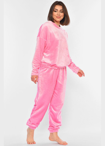 Розовая зимняя пижама женская розового цвета кофта + брюки Let's Shop