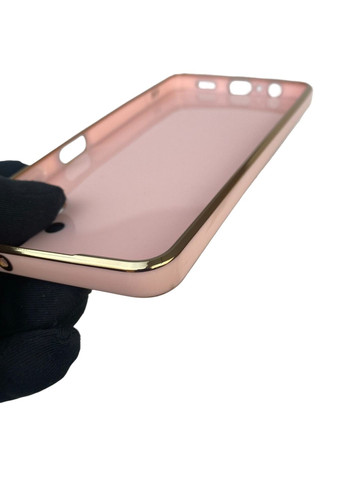 Чохол для Galaxy A06 (SM-A065) глянцевий із захистом камери із золотою окантовкою на самсунг а06 пудровий gs1 Samsung (366230853)