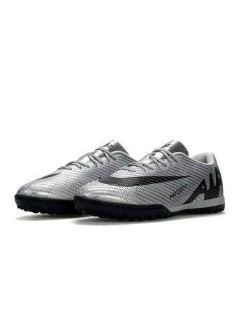 Сріблясті кросівки чоловічі демісезон No Brand Air Zoom Mercurial Vapor 15 Academy TF Silver Black