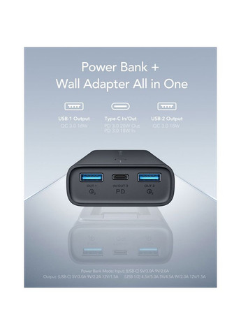 Powerbank ACE100 W1146 10000mAh Black (1283126559143) Veger (332770035)