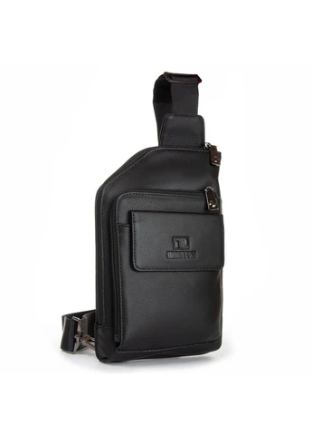 Мужская кожаная сумка слинг 5601-5 black Bretton (391946620)