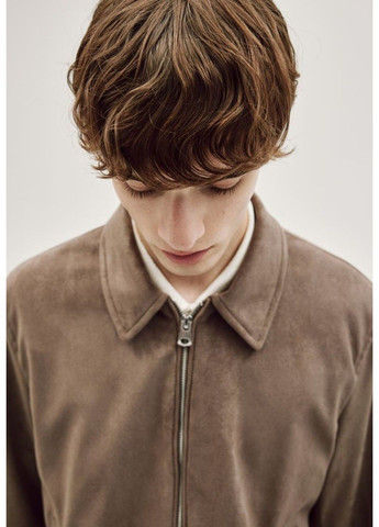 Бежева демісезонна чоловіча куртказ regular fit (58035) s бежева H&M