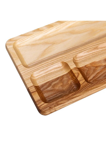 Дошка для подачі дерев'яна 30×20 см прямокутна на 3 секції T47W200 LUGI (353504895)