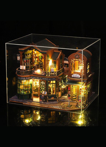 Кукольный дом конструктор DIY House ES017-A Twilight Book Cityt сборный румбокс 23шт Lesko (352011871)