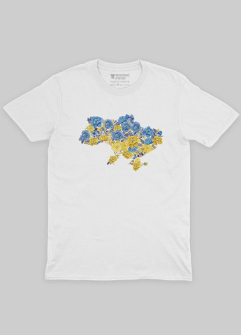 Біла демісезонна футболка для хлопчика з патріотичним принтом мапа україни (ts001-1-whi-005-1-008) Modno