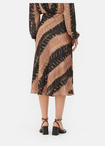 Бежевая юбка лето,бежевый-черный, Primark