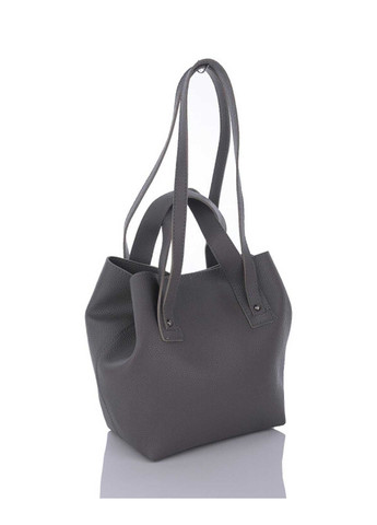 Женская сумка-трансформер серая экокожа молодежная сумка для повседневного использования мягкая ProDobro (367265861)