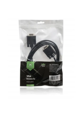 Кабель мультимедійний VGA 1.8m (m19617) Vinga VGA M to VGA M 1.8m (377786615)