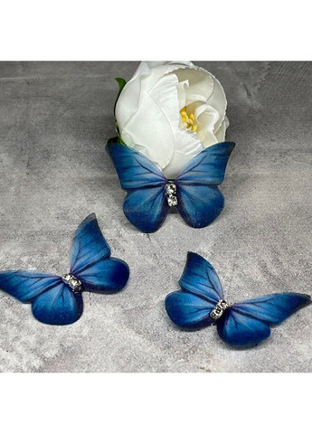 Метелик шифоновий (двошаровий), розмір ≈ 3,5*2,8 см, арт 018088, 1 шт No Brand (327878253)