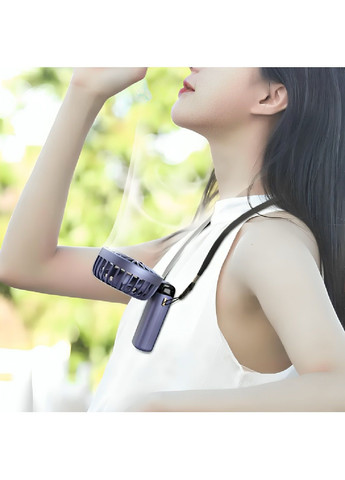 Мини аккумуляторный вентилятор с подставкой для телефона регулировкой скорости функцией наклона 6000 мАч (480165-Prob) Синий Unbranded (330171172)