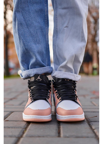 КРОСІВКИ ЖІНОЧІ NIKE AIR JORDAN 1 RETRO MID PEACH FUR НАЙК АІР ДЖОРДАН No Brand білі зими (368884580)
