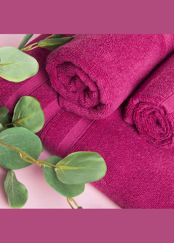 IDEIA полотенце салфетка махровое 30х50 косичка пурпурная розовый производство - Узбекистан
