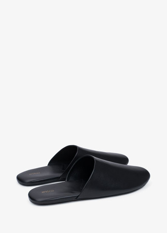 Черные мюли, цвет черный Estro