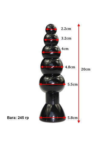 Анальная пробка-елочка на присоске 16*5,5 см We Love (284278487)