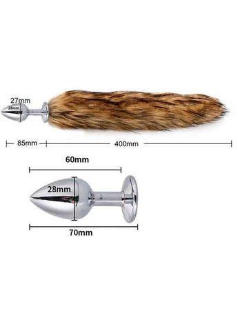 Анальна пробка з лисячим хвостиком - Чорний - Анальні іграшки No Brand (329445177)