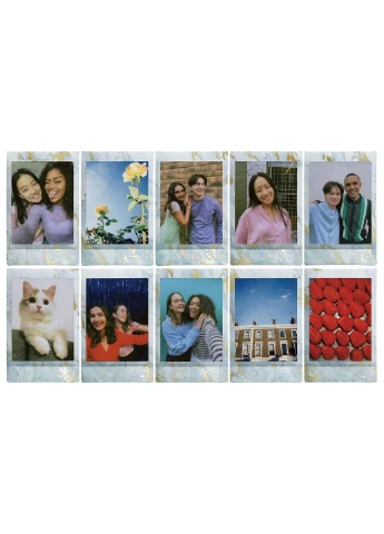 Фотопапір Instax Mini Blue Marble Film 8,6х5,4 см Блакитно-золотий 10 шт Fujifilm (356505006)