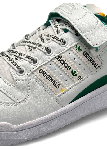 Серые демисезонные кроссовки мужские adidas forum 84 low white green адидас форум 84 No Brand