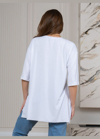 Белая летняя футболки ISSA PLUS 14546