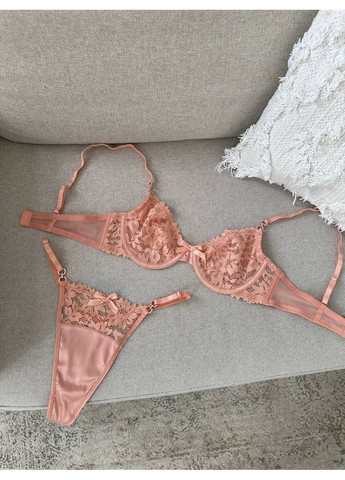 Бежевый балконет комплект женского белья | нежная искушение, бежевый Vital-Textile с косточками полиэстер, эластан