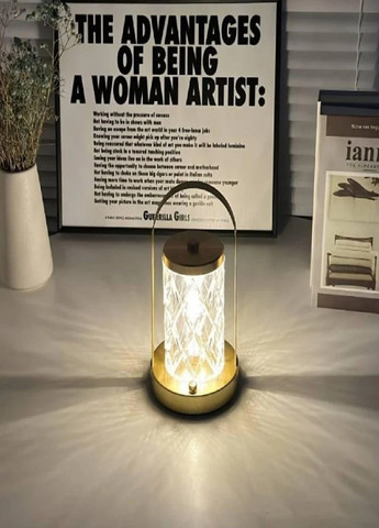 Портативна металева настільна LED лампа D15 акумуляторний нічник світильник Білий VTech (304029091)