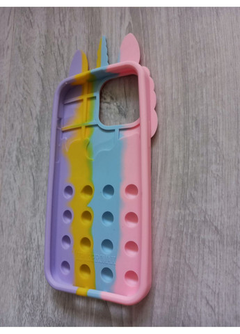 Чохол Pop it для 13 Pro Max Єдиноріг Поп іт антистрес силіконовий дитячий райдужний No Brand (360896758)