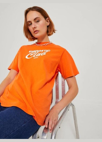 Оранжевая летняя футболка JJXX