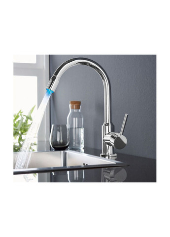 Кухонний змішувач з LED-підсвіткою води, змішувач для мийки з аератором Livarno home (325451007)