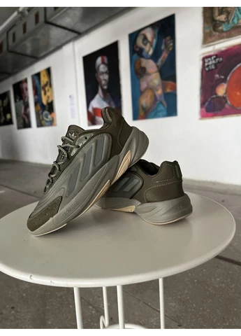 КРОСІВКИ ЖІНОЧІ ADIDAS OZELIA KHAKI АДІДАС ОЗЕЛІЯ ЗЕЛЕНІ No Brand зелені демісезони (392030620)