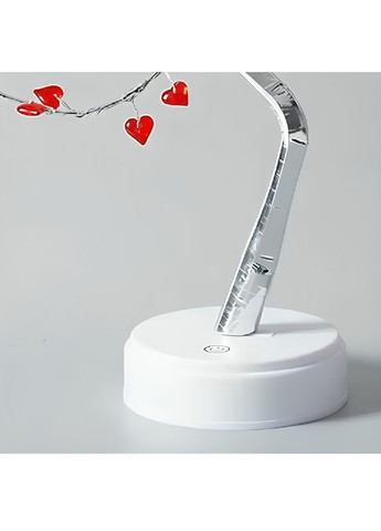 Настільний нічник у вигляді дерева з теплим білим світлом роботою від USB батарейок 50 см (480426-Prob) Бонсай із серцями Unbranded (335206753)