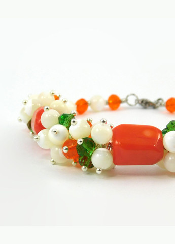 Браслет "Нежная лилия" Корал, Перламутр 21 Fursa fashion (322314334)