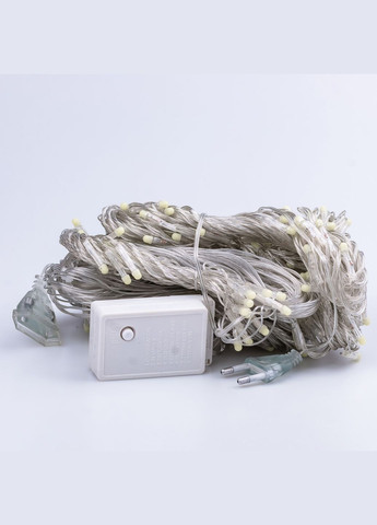 Гирлянда штора 3х2 м 144 LED светодиодная медный провод 16 нитей Белый ZWM2320LEDW Garlando (353503149)