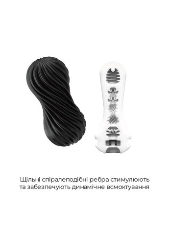 Мастурбатор Tenga Flex Rocky Black с изменяющейся интенсивностью, можно скручивать No Brand (366877001)
