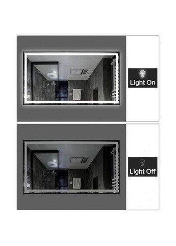 Зеркало LED DEM0061S1 Black 80смх65см сенсорное включение + подогрев Dusel (316720337)