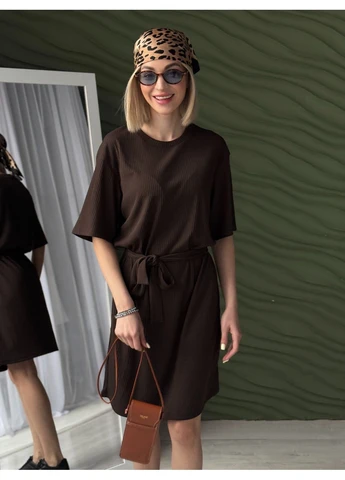 Фисташковое кэжуал платье Fashion Girl
