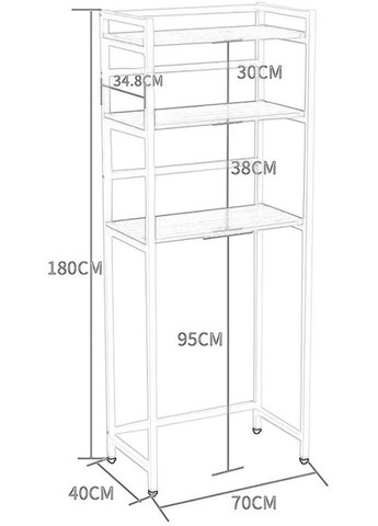 Стелаж над пральною машиною з дерева Бенешо венге (ССМ-002212) No Brand (328293309)
