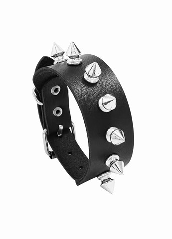 Браслет на руку з екошкіри "Шипи маленькі" з металевою пряжкою No Brand (316472690)