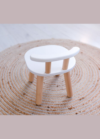 Дитячий столик і два стільчики з бука білі для дітей 2-4 років з додатковими ніжками "на виріст" Tatoy (292564932)