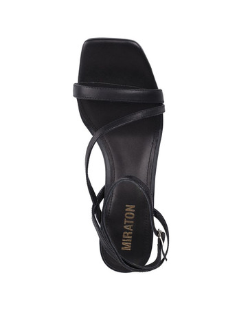 Черные босоножки женские lqx009-3 коричневый кожа MIRATON